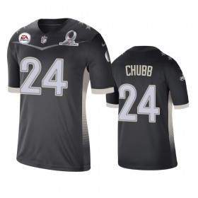 Tröjor Cleveland Browns Nick Chubb 24 Game Anthracite 2021 AFC Pro Bowl - Män